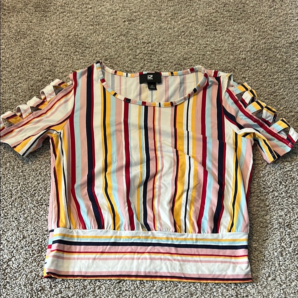Iz Byer Multicolor Striped Blouse